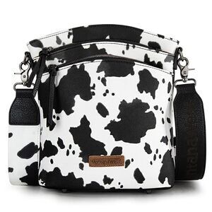 8866 Cow Print Western Crossbody Bags Vegan Leather Handbag Cross Body Bag